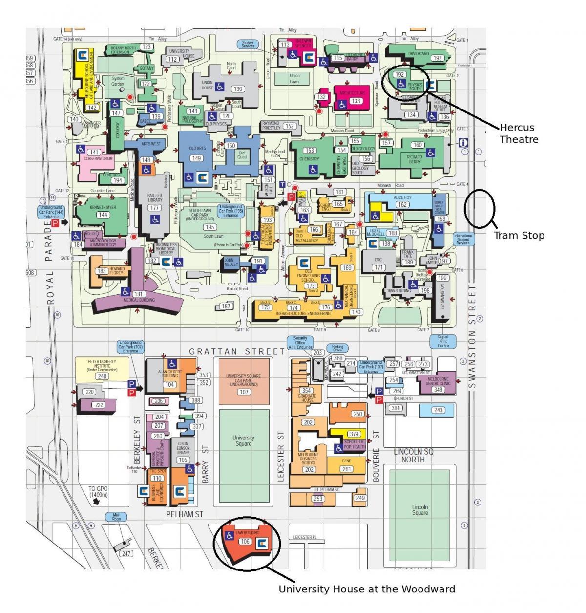 Виктория их сургуулийн оюутны хотхоны газрын зураг