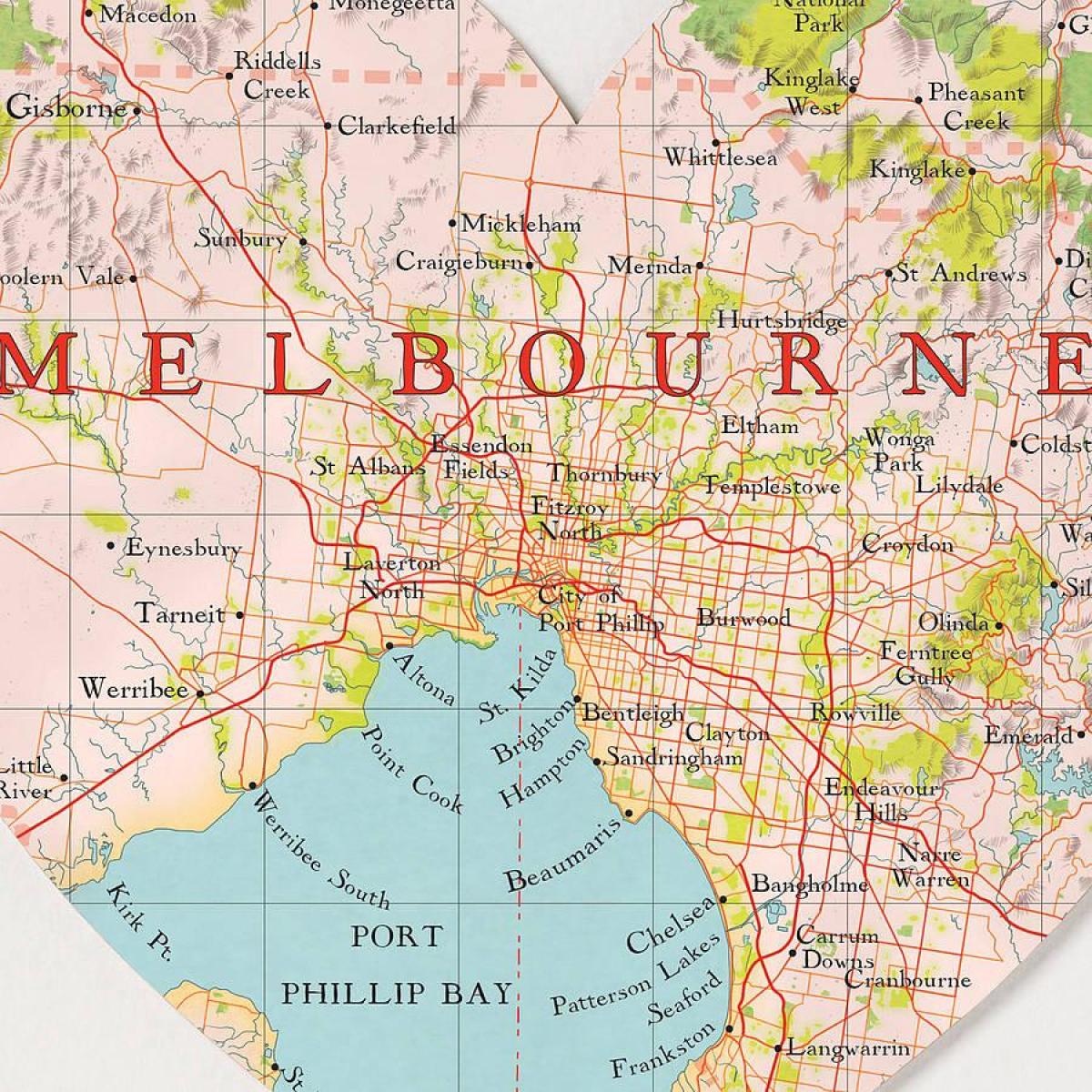 Мельбурн дэлхийн газрын зураг
