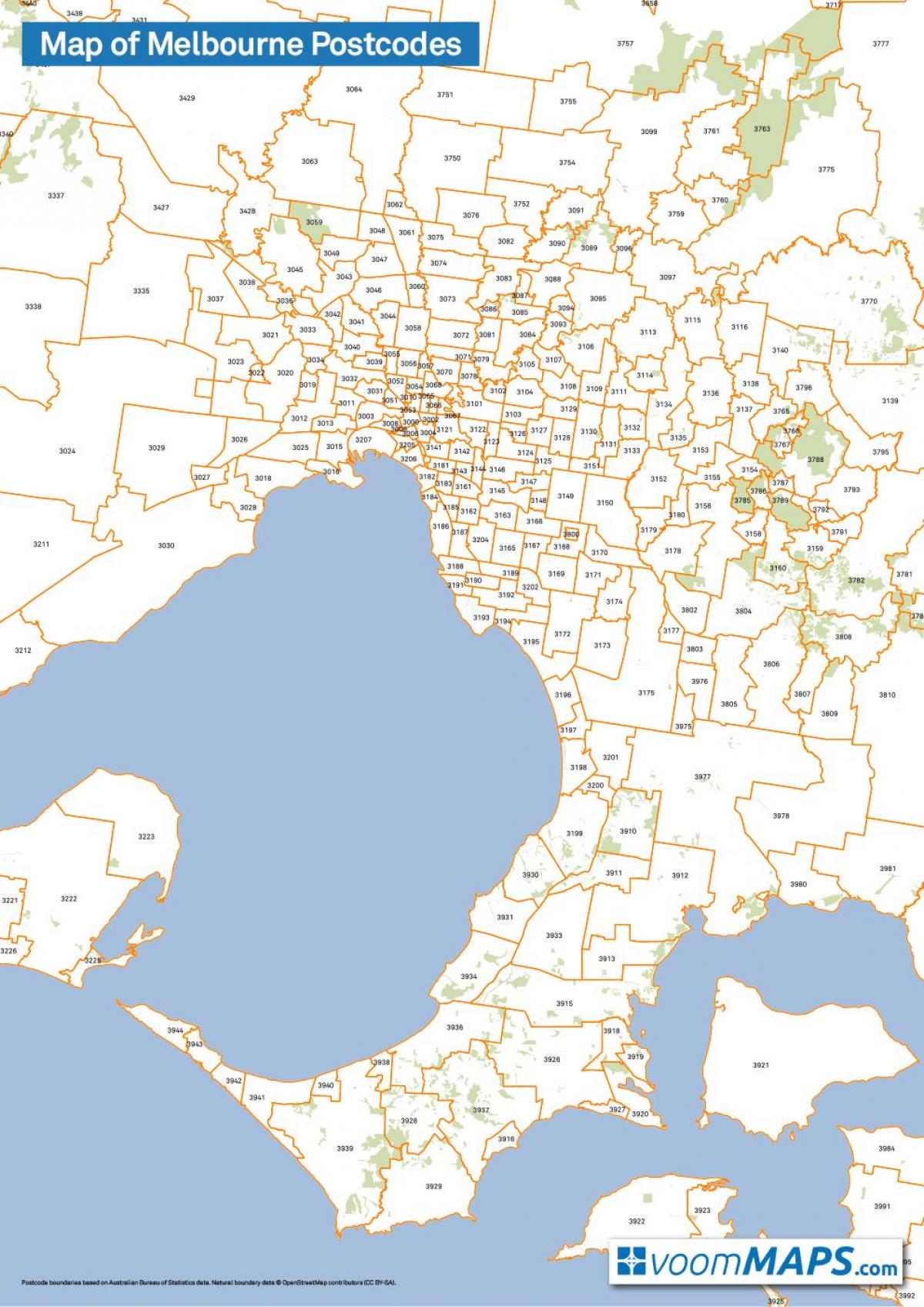 зураг Мельбурн postcodes