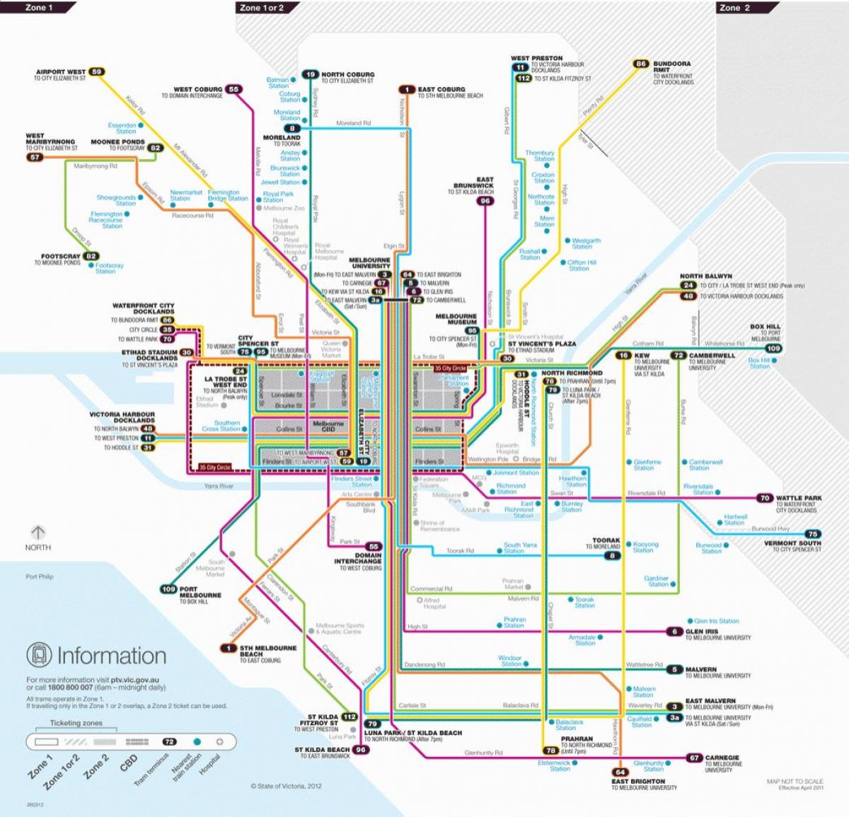 Мельбурн трамвай сүлжээний зураг