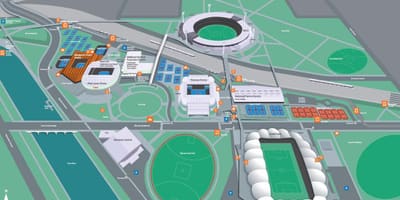 Мельбурн олимпийн парк газрын зураг